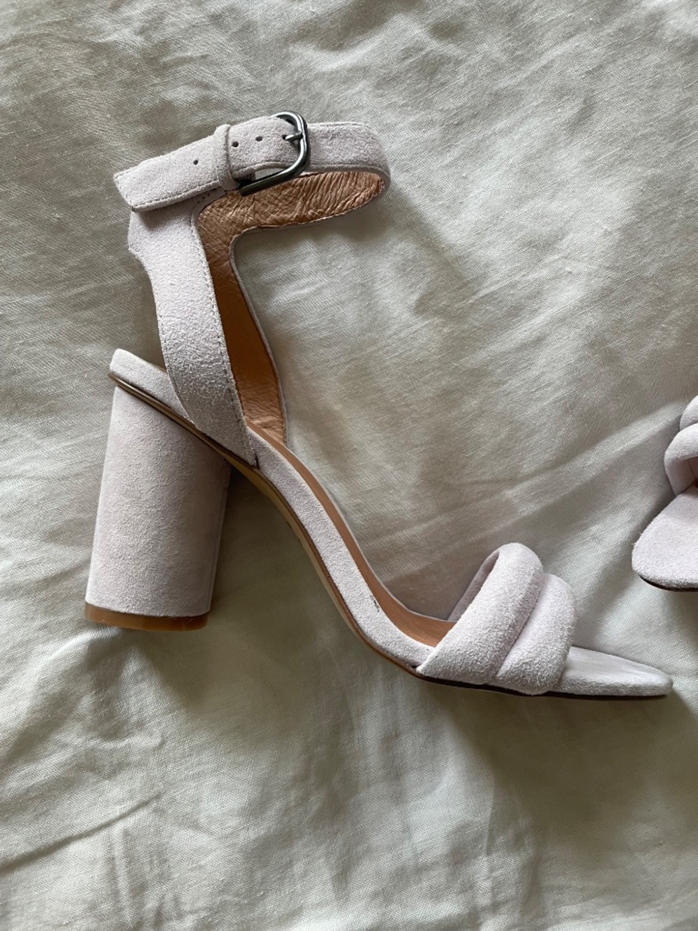 Madewell lilac Rosalie high heel ankle strap stacked sandal - Picture 6 of 7